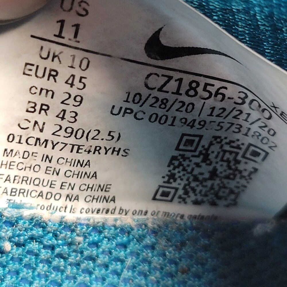 Nike Mens Wildhorse 7 CZ1856-300 Blue Hiking Shoes Sneakers Size 11 - Picture 13 of 13